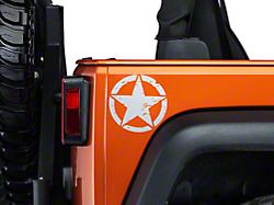 SEC10 Small On The Move Stars; Silver; Pair (66-24 Jeep CJ5, CJ7, Wrangler YJ, TJ, JK & JL)