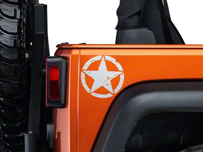 SEC10 Small On The Move Stars; Silver; Pair (66-25 Jeep CJ5, CJ7, Wrangler YJ, TJ, JK & JL)