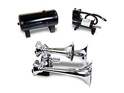 ProBlaster ABS Triple Train Horn System; Chrome (Universal; Some Adaptation May Be Required)