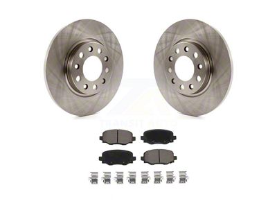Solid Brake Rotor and Ceramic Pad Kit; Rear (14-22 Jeep Cherokee KL w/ Single Piston Front Calipers)
