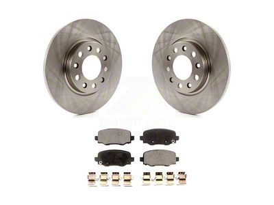 Solid Brake Rotor and Semi-Metallic Pad Kit; Rear (14-22 Jeep Cherokee KL w/ Single Piston Front Calipers)