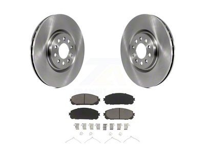 Vented Brake Rotor and Ceramic Pad Kit; Front (14-23 Jeep Cherokee KL w/ Dual Piston Front Calipers)