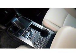 Transmission Console Accent Trim; Raw Carbon Fiber (14-24 4Runner)