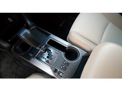 Transmission Console Accent Trim; Raw Carbon Fiber (14-24 4Runner)