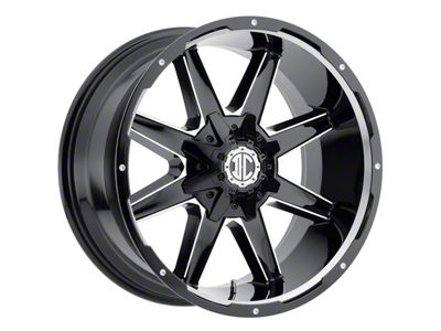 Xtreme Offroad NX-17 Midnight Black Diamond Cut Face 6-Lug Wheel; 20x10; -25mm Offset (22-25 Bronco Raptor)