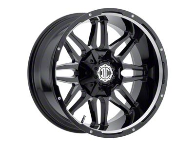Xtreme Offroad NX-9 Midnight Black Milled 6-Lug Wheel; 20x10; -25mm Offset (22-25 Bronco Raptor)