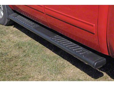 6-Inch Oval UltraBlack Tube Step Side Step Bars without Mounting Brackets; Textured Black (07-25 Tundra Double Cab)