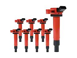 Ignition Coil; Red; Set of Eight (07-09 4.7L Tundra)