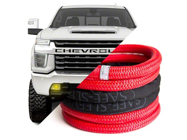 Wrangling Rope Yankum Ropes Jeep Wrangler 1-Inch x 30-Foot Kinetic Recovery Rope ...