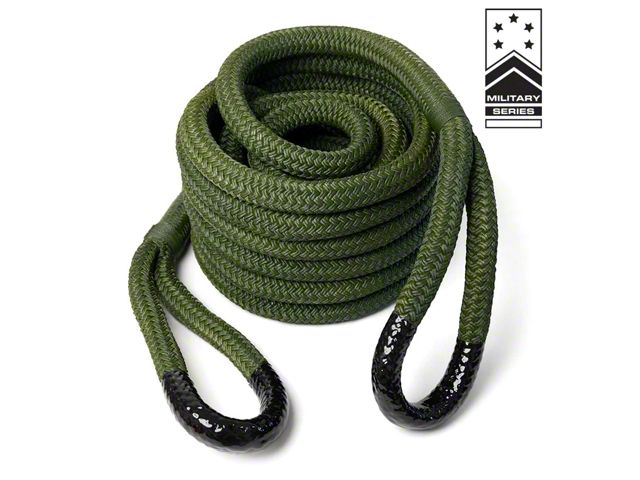Wrangling Rope Yankum Ropes Jeep Wrangler 5/8-Inch x 30-Foot Kinetic Rope; OD Green ...