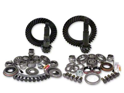 Yukon Gear Dana 30 Front Axle/44 Rear Axle Ring and Pinion Gear Kit with Install Kit; 4.56 Gear Ratio (87-95 Jeep Wrangler YJ)