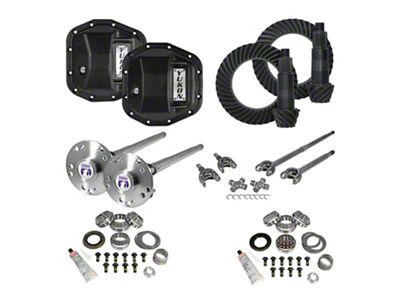 Yukon Gear Dana 44 Front/Dana 44 Rear Axle Ring Pinion and Gear Kit with Differential Covers, Front and Rear Axles; 5.38 Gear Ratio (18-25 Jeep Wrangler JL Rubicon)