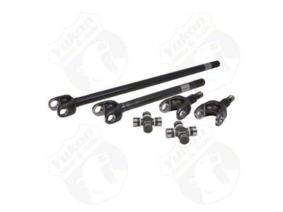 Yukon Gear Drive Axle Shaft Assembly; Front; Dana 30; Front Axle Kit; 4340 Chrome-Moly Upgrade; Includes 27-Spline Inner and Outer Shafts and U-Joints (72-81 Jeep CJ5 & CJ7)