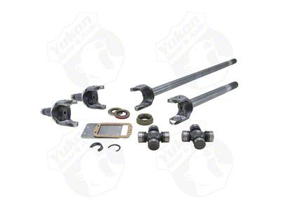 Yukon Gear Drive Axle Shaft Assembly; Front; Dana 30; Front Axle Kit; 4340 Chrome-Moly Axle; 30-Spline Inner and 27-Spline Outer; With Yukon Super Joints (87-06 Jeep Wrangler YJ & TJ)