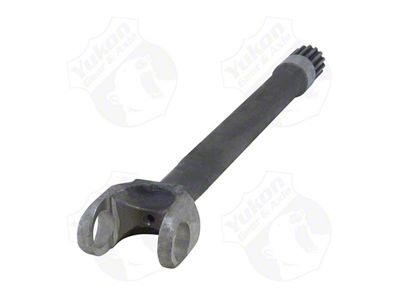 Yukon Gear Drive Axle Shaft; Front Right Inner; Dana 30 Disconnect; Intermediate Axle; 15.80-Inch; 15-Spline; 297X U-Joint (87-95 Jeep Wrangler YJ)