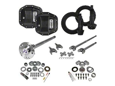 Yukon Gear Stage 4 Dana 30 Front Axle/Dana 44 Rear Axle Ring and Pinion Gear Kit; 4.56 Gear Ratio (18-25 Jeep Wrangler JL, Excluding Rubicon)