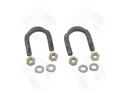 Yukon Gear Universal Joint U-Bolt Kit; Rear; 1310 Series U-Bolt Kit; For 1.063-Inch Cap Diameter; 0.313-Thread x 1-375-Inch Span (66-06 Jeep CJ5, CJ7, Wrangler YJ & TJ)