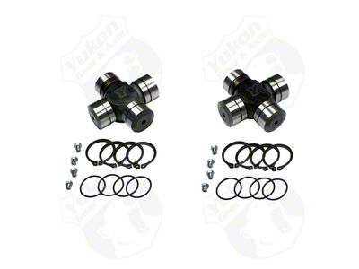 Yukon Gear Universal Joint; Front; Dana 30; Crush Sleeve Design; Replacement; 2-Piece 297 x 4340 Chrome Moly Super Joints (71-06 Jeep CJ5, CJ7, Wrangler YJ & TJ)