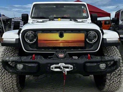 ZKD Customs Grille Insert; Amazing Sunset (24-25 Jeep Gladiator JT)