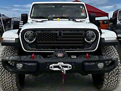 ZKD Customs Grille Insert; Black and Dark Gray American Flag (24-25 Jeep Gladiator JT)
