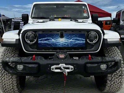 ZKD Customs Grille Insert; Blue Lightning (24-25 Jeep Gladiator JT)