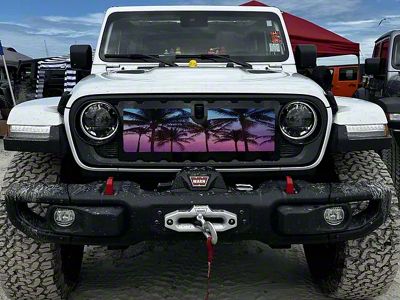 ZKD Customs Grille Insert; Island Palms (24-25 Jeep Gladiator JT)
