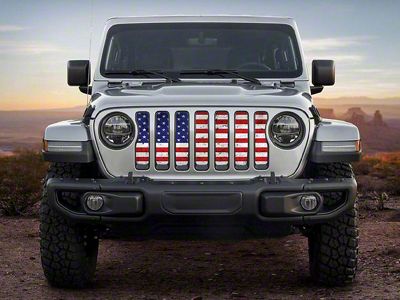 ZKD Customs Grille Insert; Merica Distressed (20-23 Jeep Gladiator JT)