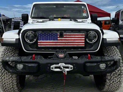 ZKD Customs Grille Insert; Merica Distressed (24-25 Jeep Gladiator JT)