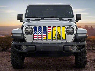 ZKD Customs Grille Insert; Merica/DTOM Flag (20-23 Jeep Gladiator JT)
