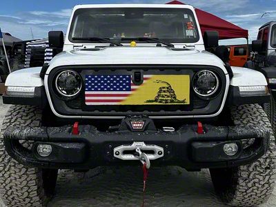 ZKD Customs Grille Insert; Merica/DTOM Flag (24-25 Jeep Gladiator JT)