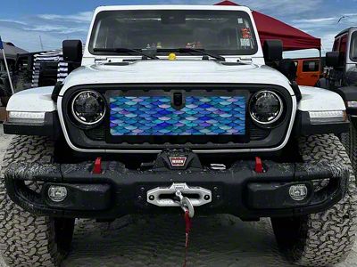 ZKD Customs Grille Insert; Mermaid Scales (24-25 Jeep Gladiator JT)