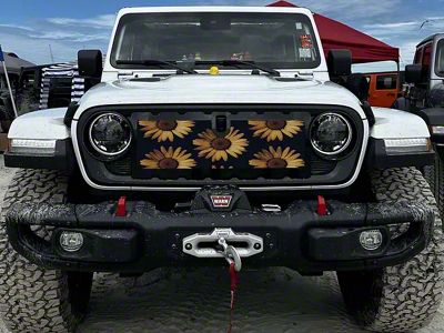 ZKD Customs Grille Insert; Scattered Sunflowers (24-25 Jeep Gladiator JT)