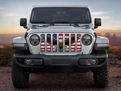 ZKD Customs Grille Insert; Screamin' Eagle (20-23 Jeep Gladiator JT)