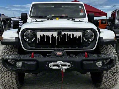 ZKD Customs Grille Insert; White Drip (24-25 Jeep Gladiator JT)