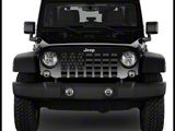 ZKD Customs Grille Insert; Black and Dark Gray Dog Paw Flag (07-18 Jeep Wrangler JK)