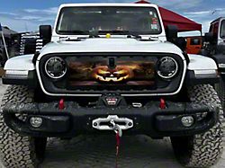 ZKD Customs Grille Insert; Jack-O-Lantern (24-26 Jeep Wrangler JL)