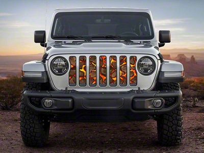 ZKD Customs Grille Insert; Lava (18-23 Jeep Wrangler JL)