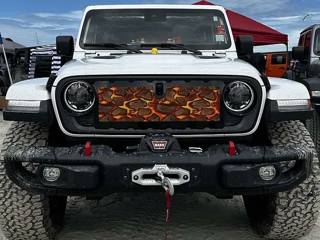 ZKD Customs Jeep Wrangler Grille Insert; Lava J240327 (24-26 Jeep