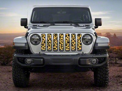 ZKD Customs Grille Insert; Leopard Print (18-23 Jeep Wrangler JL)