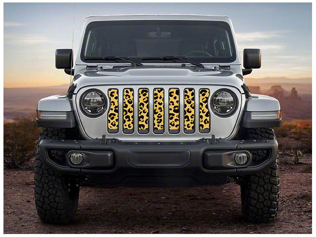 Xprite Matte Black Mesh Grille W/ Amber LEDs – For Jeep Wrangler JL (2018-2024)
