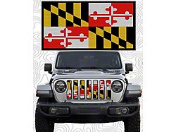 ZKD Customs Grille Insert; Maryland Flag (18-23 Jeep Wrangler JL)