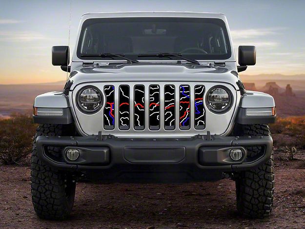 jeepさま ZKD Customs Jeep Wrangler Grille Insert; Rubicon Trail 30015 (18
