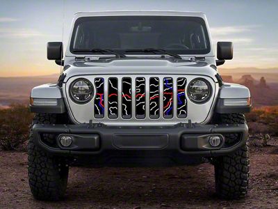 ZKD Customs Grille Insert; Rubicon Trail (18-23 Jeep Wrangler JL)