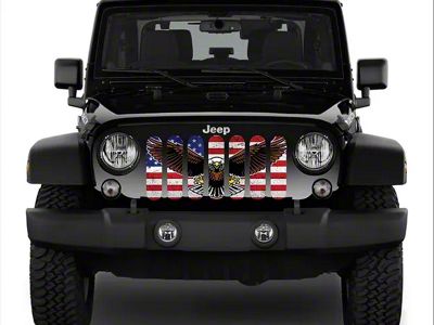 ZKD Customs Grille Insert; Screamin' Eagle (07-18 Jeep Wrangler JK)