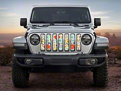 ZKD Customs Grille Insert; Whimsical Flowers (18-23 Jeep Wrangler JL)