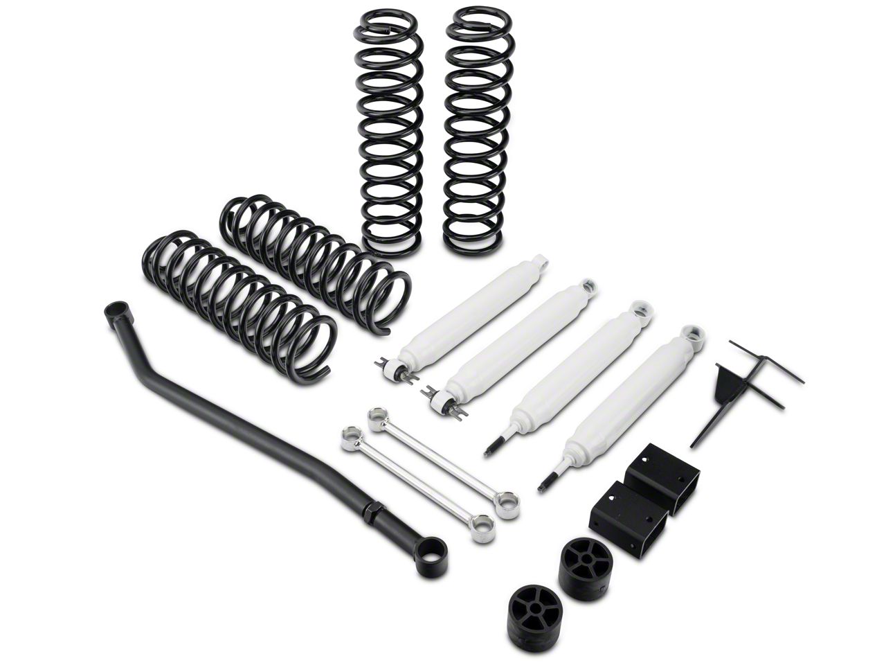 Zone Offroad Jeep Wrangler 4 Inch Lift Kit w/ Hydro Shocks J14 (0718 Jeep Wrangler JK 2Door