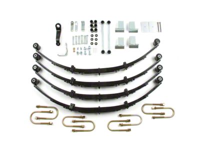 Zone Offroad 4-Inch Leaf Spring Suspension Lift Kit with Nitro Shocks (87-95 Jeep Wrangler YJ)