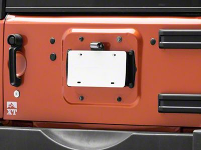 JKS Manufacturing License Plate Relocation Kit with Light (07-18 Jeep Wrangler JK)