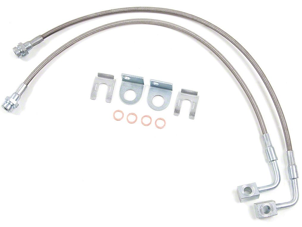 Zone Offroad Jeep Wrangler Rear Stainless Brake Lines for 46 in. Lift