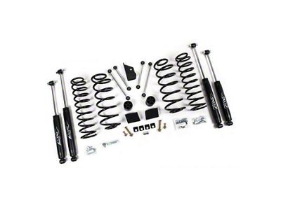 Zone Offroad 3-Inch Coil Spring Suspension Lift Kit with Nitro Shocks (18-25 2.0L or 3.6L Jeep Wrangler JL 4-Door, Excluding 4xe)